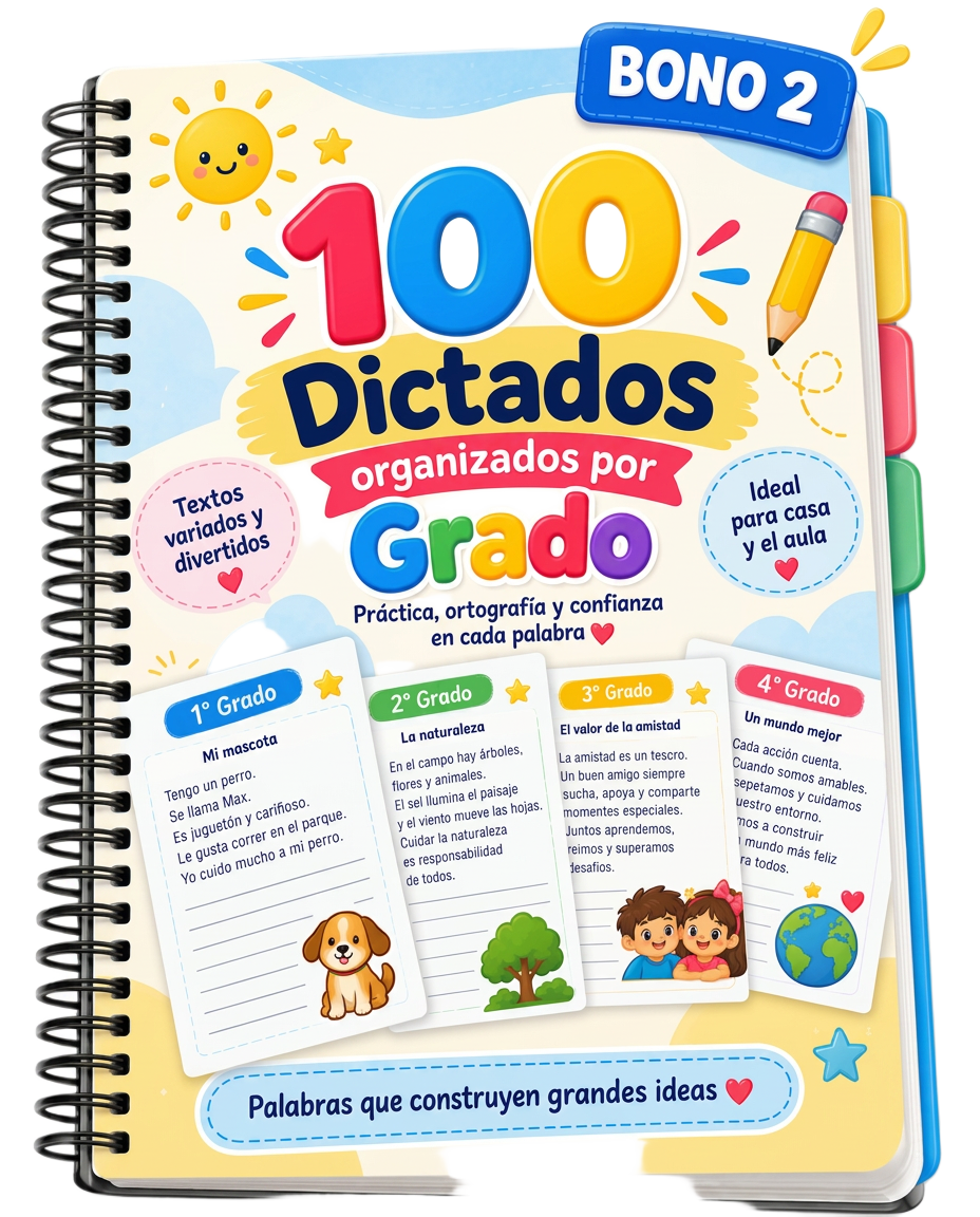 Vista del bono 2: 100 Dictados Graduados por Grado